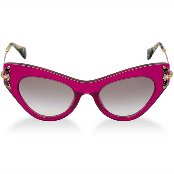 MIU MIU Cat-Eye Sunglasses Cyclamen Pink SMU 04P